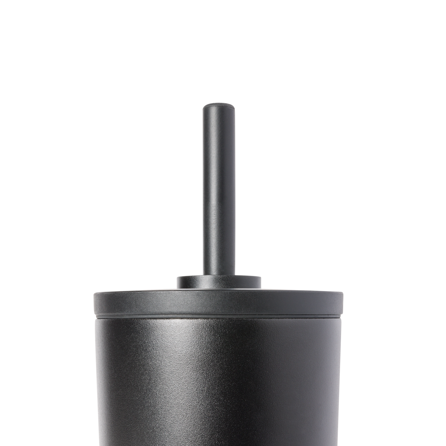 Metallic gray product with dark charcoal and black background, showing subtle highlights and dimensional depth in monochromatic palette