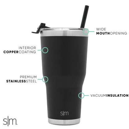 Matte black product with brushed stainless steel rim and base accents, featuring turquoise and mint green details against a stark contrasting background.