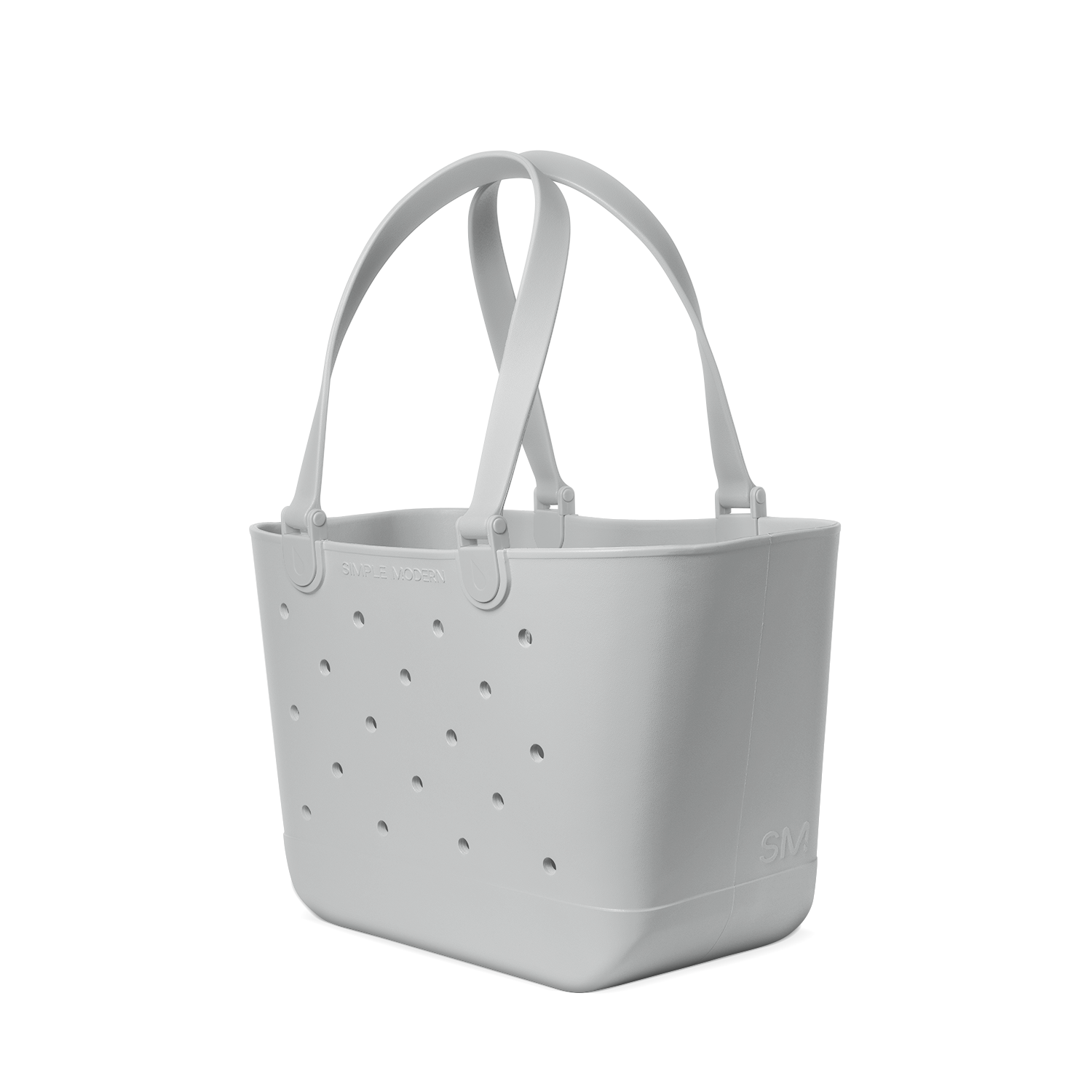 Light gray ice maker with white background, featuring monochromatic soft gray and white tones in minimalist product design.