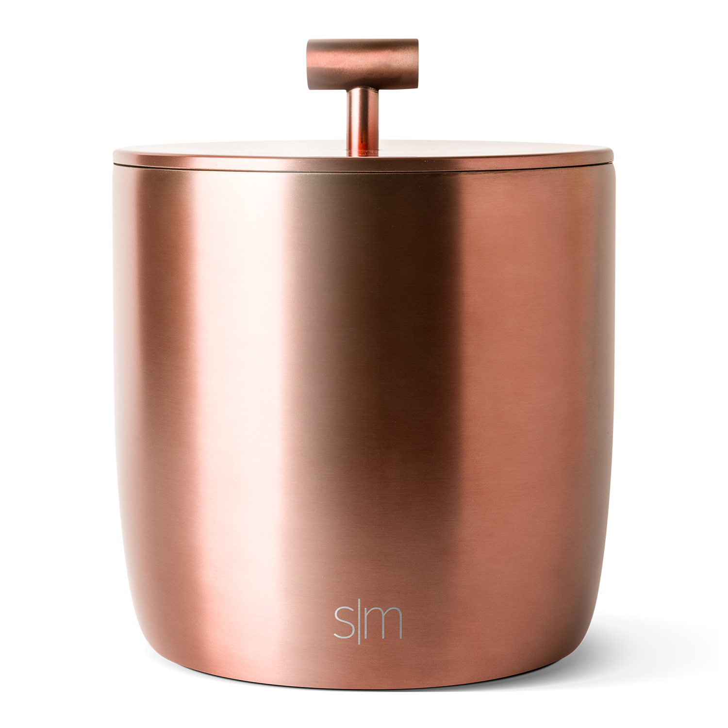 Brushed rose gold and copper metallic surface with light reflections, transitioning from peachy tones on the left to deeper bronze hues on the right.